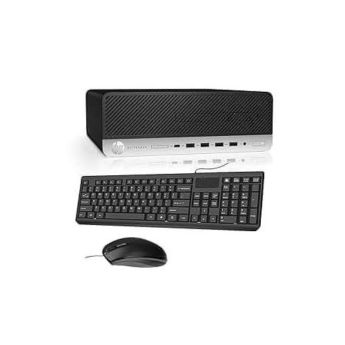 HP Renewed Elitedesk 705 G5 SFF AMD Ryzen 5 pro 16 GB RAM 500 HDD Windows 10 with a wifi dongle ,mouse ,display cable ,power cable and keyboard